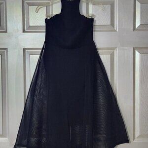 New Black Mesh Babydoll Dress Size 4